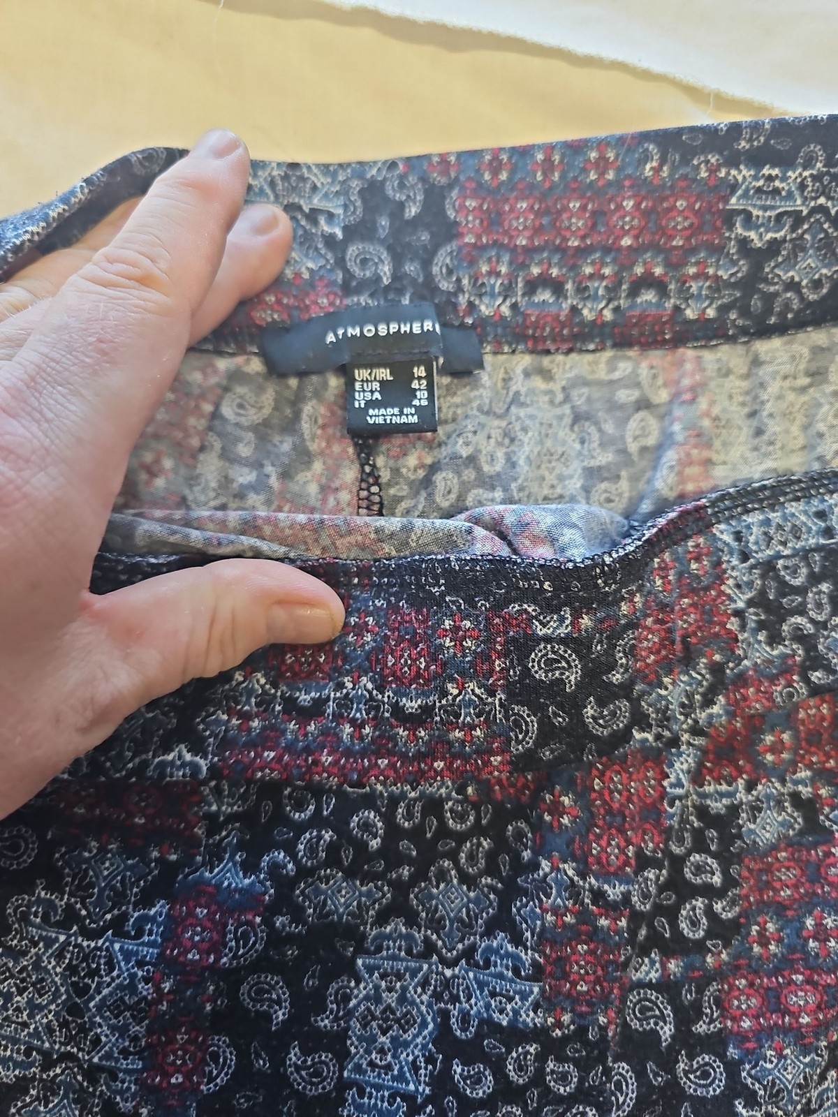 Atmosphere Paisley Patchwork Print Joggers Uk14 GG999 image 2