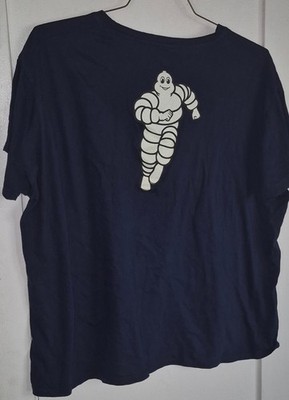 Michelin Tires Bib Bibendum MASCOT Advertisement Figure T Shirt XL XXL (Read)