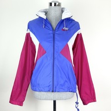 Vintage 90s Nike Windbreaker Hooded Vented Jacket Purple Pink White Size Small