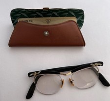 Vintage Bausch Lomb Eye Glasses B L 1/10 12K GF 18-46 With Original Case