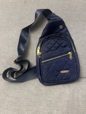 Lightweight Navy W Gold Sling/Shoulder/Crossbody Bag with Adjustable Strap NWOT