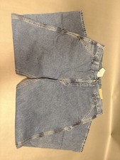 Carhartt Original Fit Denim Carpenter Shorts Blue Medium Wash Button Pockets