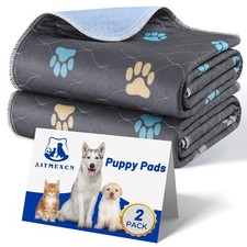 Washable Puppy Dog Pee Pad, 2PCS 100 Waterproof Whelping Training Mat for Pu...