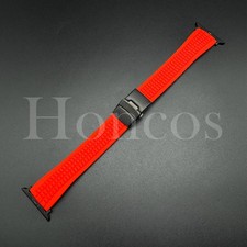 38 40 41 42 44 45 46 49 MM Aquanaut Rubber Band Strap For Apple Watch Series Red