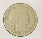 1907-D Barber Half Dollar 50c Silver United States Coin Free Shipping