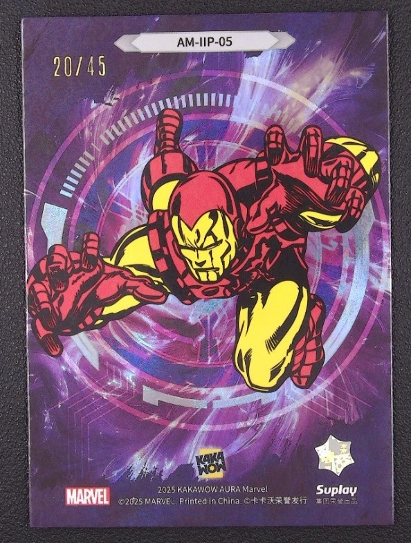 Iron Man 2025 Kakawow Aura Marvel The Legend of Iron Man Purple /45 #AM-IIP-05 - Image 2 of 2