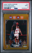 2008 Topps Chrome #14 Daequan Cook Gold Refractor /50 PSA 9 Mint Miami Heat