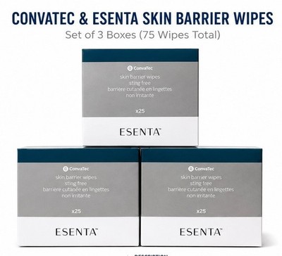 ConvaTec Skin Barrier Wipes 423392 - 3 boxes of 25 (75 total wipes) NEW - 2029