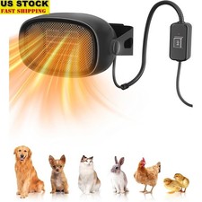 600W Adjustable Pet Heater Fast Heat Outdoor Kennels Safe Mounted Heating New