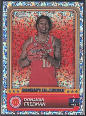 Donnie Freeman 2024 Topps Chrome McDonald's All-American McFlurry Refractor #87