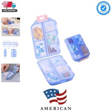 1Pack Travel Pill Organizer - 10 Compartments Pill Case, Compact and Portable...