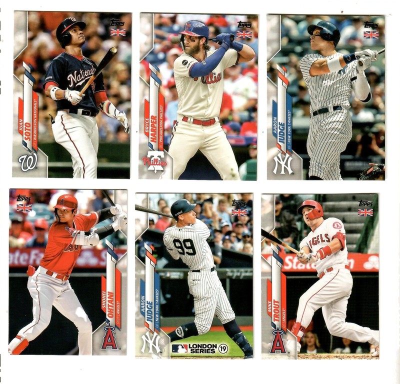 2020 TOPPS UK (168) CARD STARTER LOT (NO DUPS) OHTANI JUDGE TROUT HARPER SOTO+++