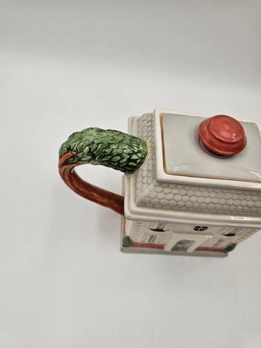 Fitz and Floyd Vintage Chateau teapot 1986 Ceramic Tree Handle - Picture 10 of 18