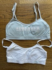 Bundle of 2 Girls justice seamless cropped bras size 32 adjustable straps
