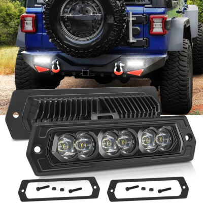 2x 7'' Flush Mount LED Work Light Bar Spot Front Rear Bumper Reverse Pods 7inch
