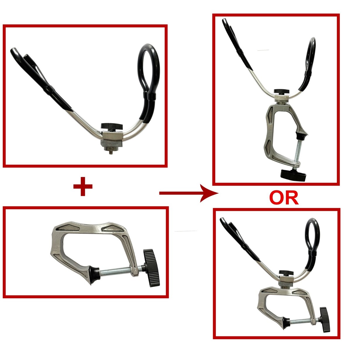 Boat Fishing Rod Holder Dock Holder Adjustable Aluminum Clamp on - Main Image