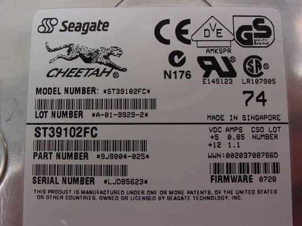 Seagate ST39102FC 9.1GB 3.5" Hard Drive Fibre Channel HDD AS-IS - Image 4 of 4