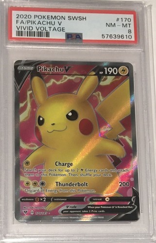 Pikachu V graded PSA 8 for sale on eBay