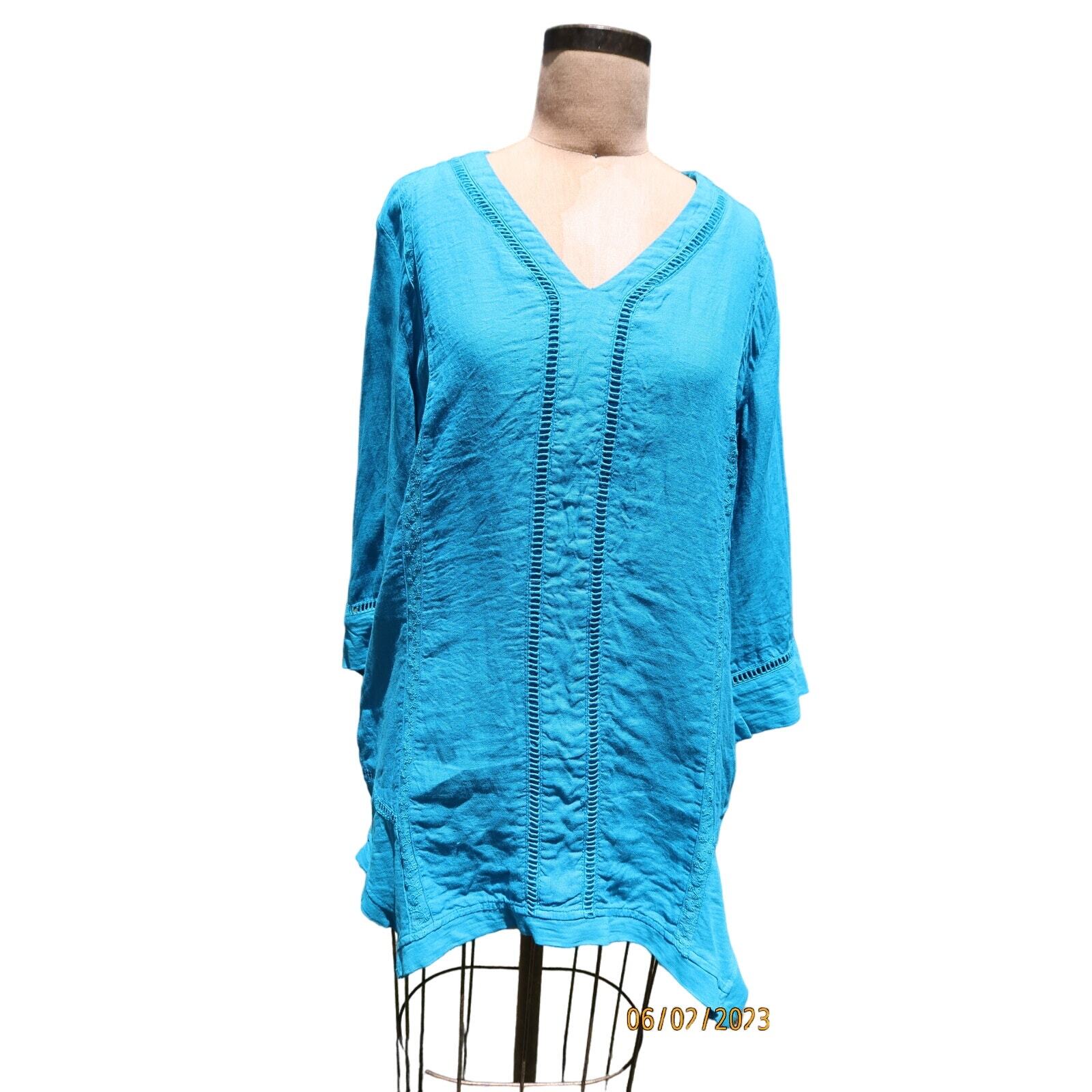 ALTRA Tunica Leonie Dintorni Morbidi Turchese Caraibico Nuova con etichette