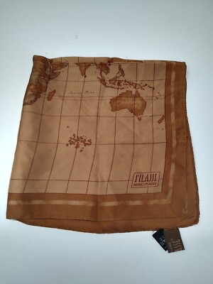 Alviero Martini Class Foulard 100% Silk Scarves Scarf Square Made,