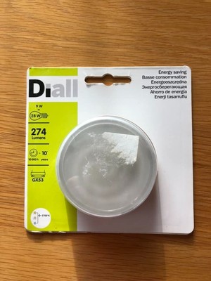 2 x Diall GX53-2-9W 274 Lumen 2700K 220-240V Unterlicht