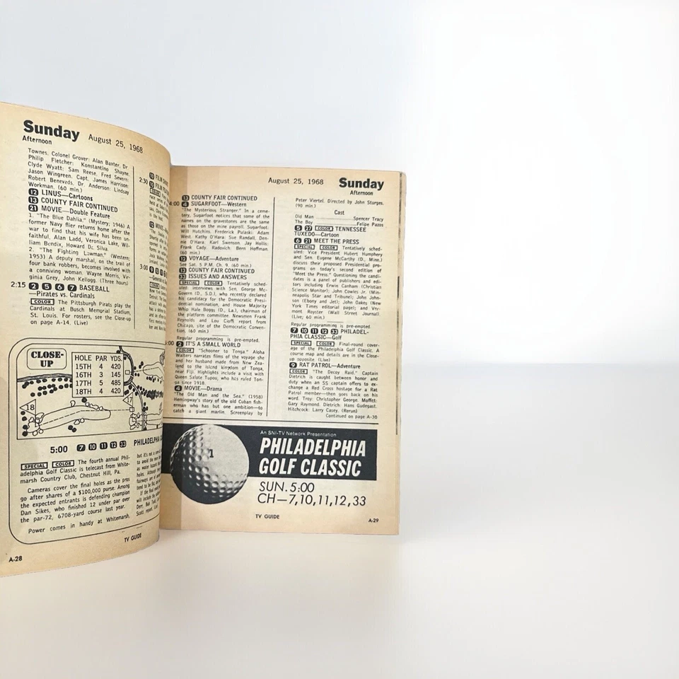 1968 TV GUIDE ~ STAR TREK por GENE TRINDL CÓPIA DE ALTA QUALIDADE SPOCK & CAPTAIN KIRK - Imagem 3 de 3