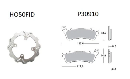Plaquettes de frein Braking pour scooter