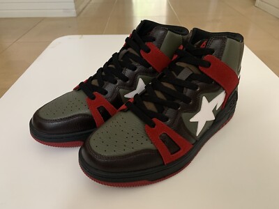 AUTHENTIC A BATHING APE BAPE BAPESTA 93 HI BAPE STA SNEAKERS US 8