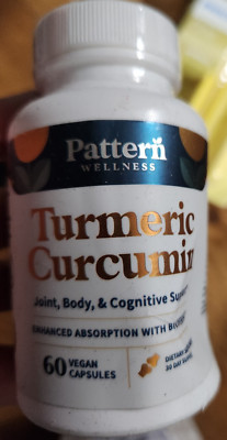 Pattern Wellness Turmeric Curcumin  - 60 Capsules - SEE PICTURE