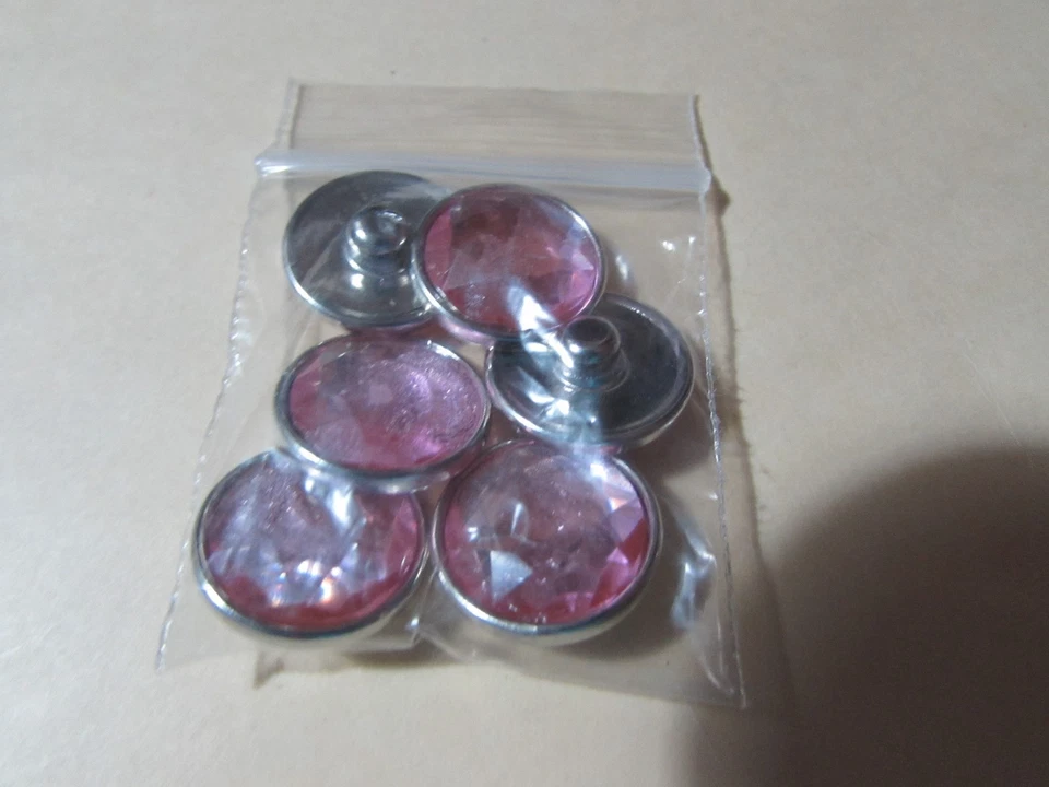 NUEVO en paquete 6 dijes rosa NOOSA HÁGALO USTED MISMO de aproximadamente 1,8CM (perilla de aproximadamente 5,5MM)  Foto 3 de 4