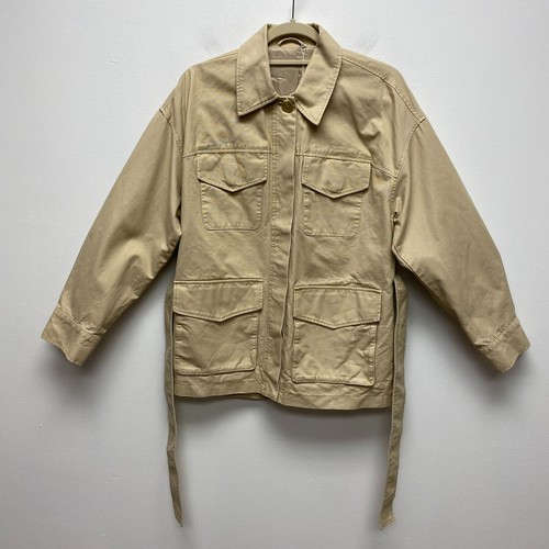 Stockholm Atelier & Other Stories Womens Tan Button Front Utility Jacket XS New