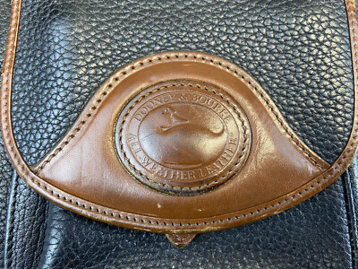 Vintage Dooney & Bourke Black Brown Pebbled Leather One  display picture 3