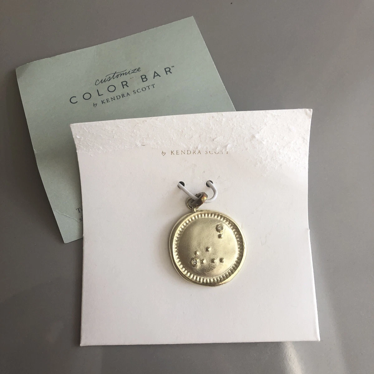 Kendra Scott CAPRICORN Zodiac Horoscope Charm Necklace Matte Gold tone New