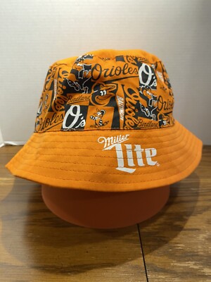 Baltimore Orioles Promotional Floppy/Bucket Hat - Bird Logo O s & Miller Lite