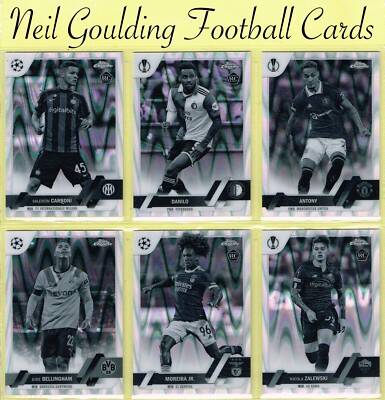 Topps Chrome   UEFA CLUB COMPETITIONS 2022-23 - B&W RAY WAVE   Football Cards