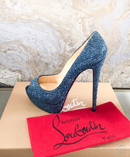 Christian Louboutin Peeptoe-Pump Strass Kristallverzierung - Bild 7 von 11