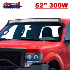 300W 52'' LED Light Bar w/ Roof Mounts Brackets, Wiring For Ford F-150 2004-2018