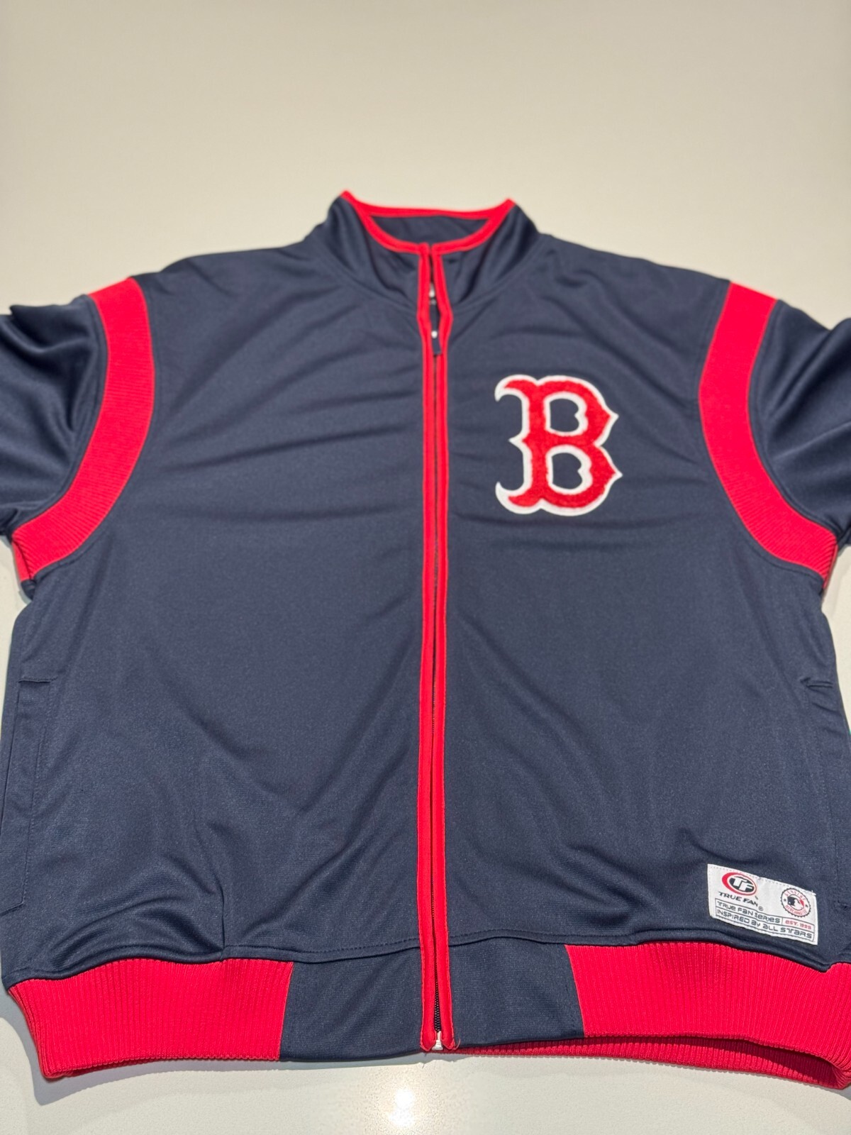 Boston Red Sox Men's Blue Zip Jacket - MLB Genuine Merchandise True Fan Series L