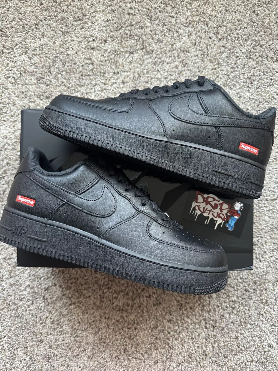 Nike Air Force 1 Low x Supreme - Black Size 6-13 CU9225-001 New