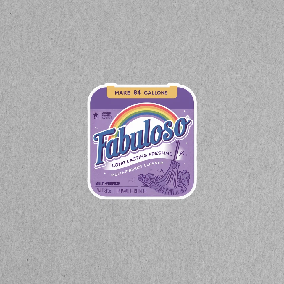 Fabuloso Long Lasting Freshness Multi-Purpose Cleaner Label Sticker #3615