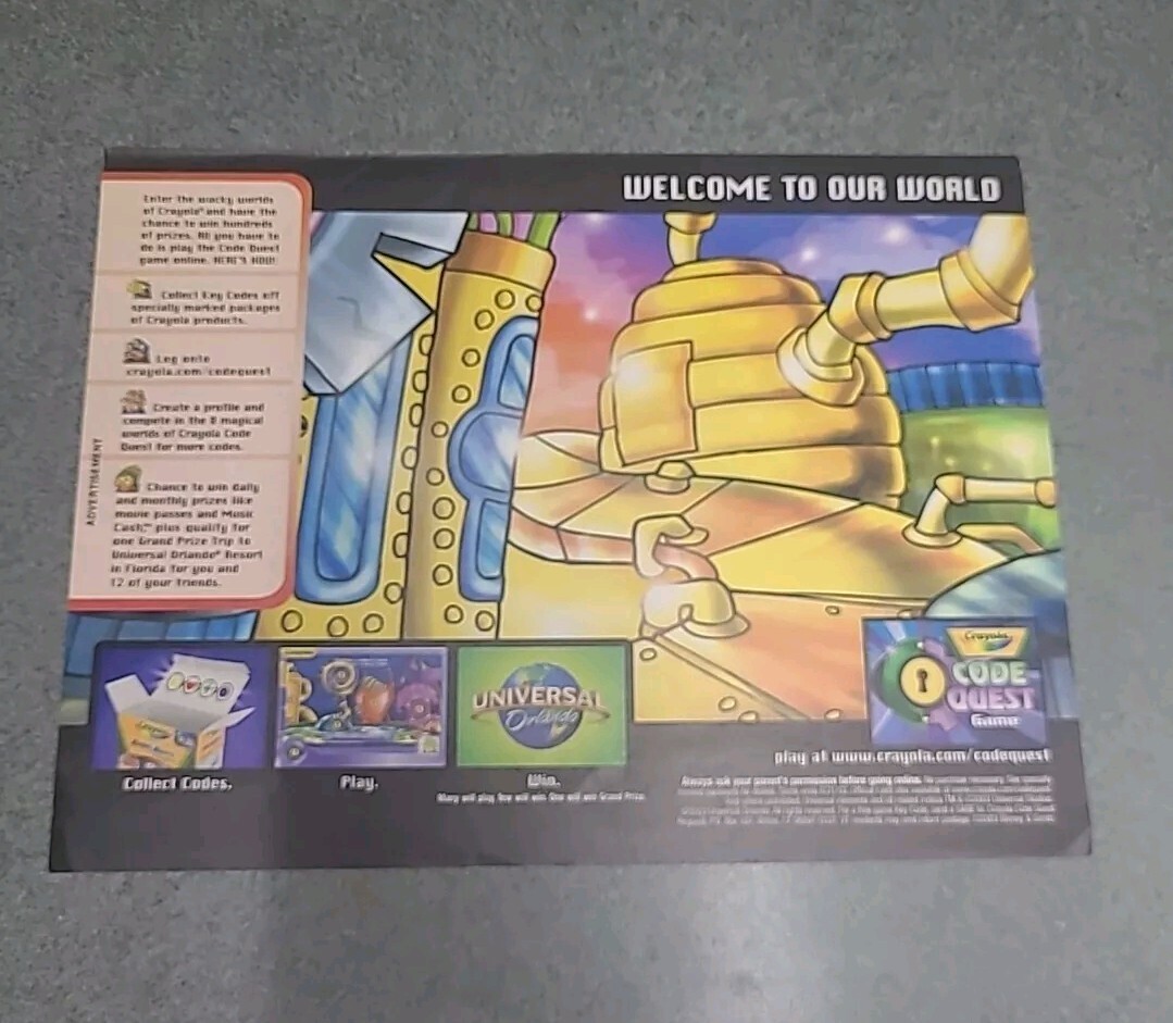 Crayola Code Quest Game Print Ad 2003 8x11 Great To Frame | eBay