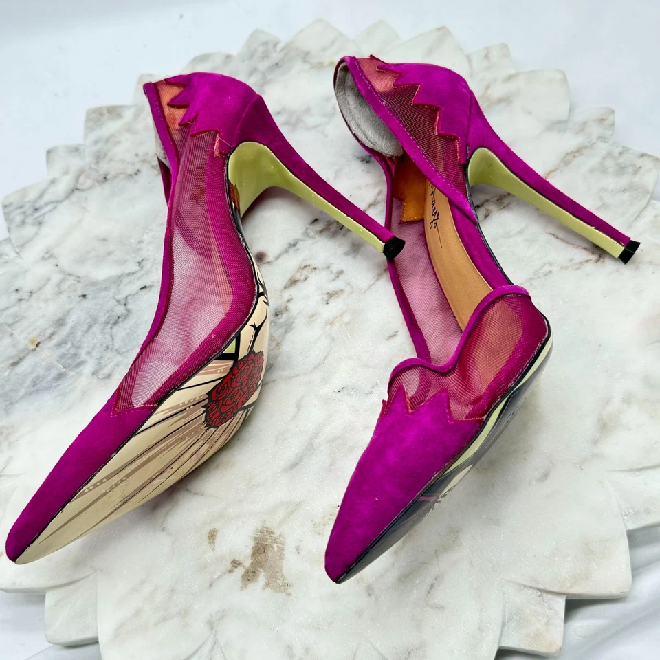 Taylor говорит матовый сливы сетки насос вкратце носок женщин Sz 9,5 М каблуках Stiletto - Изображение 4 из 4