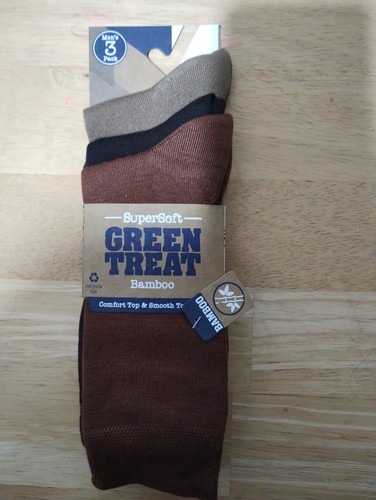 Calcetines de bambú supersuaves Green Treat para hombre 3 pares Reino Unido 7-11 - Imagen 30 de 75
