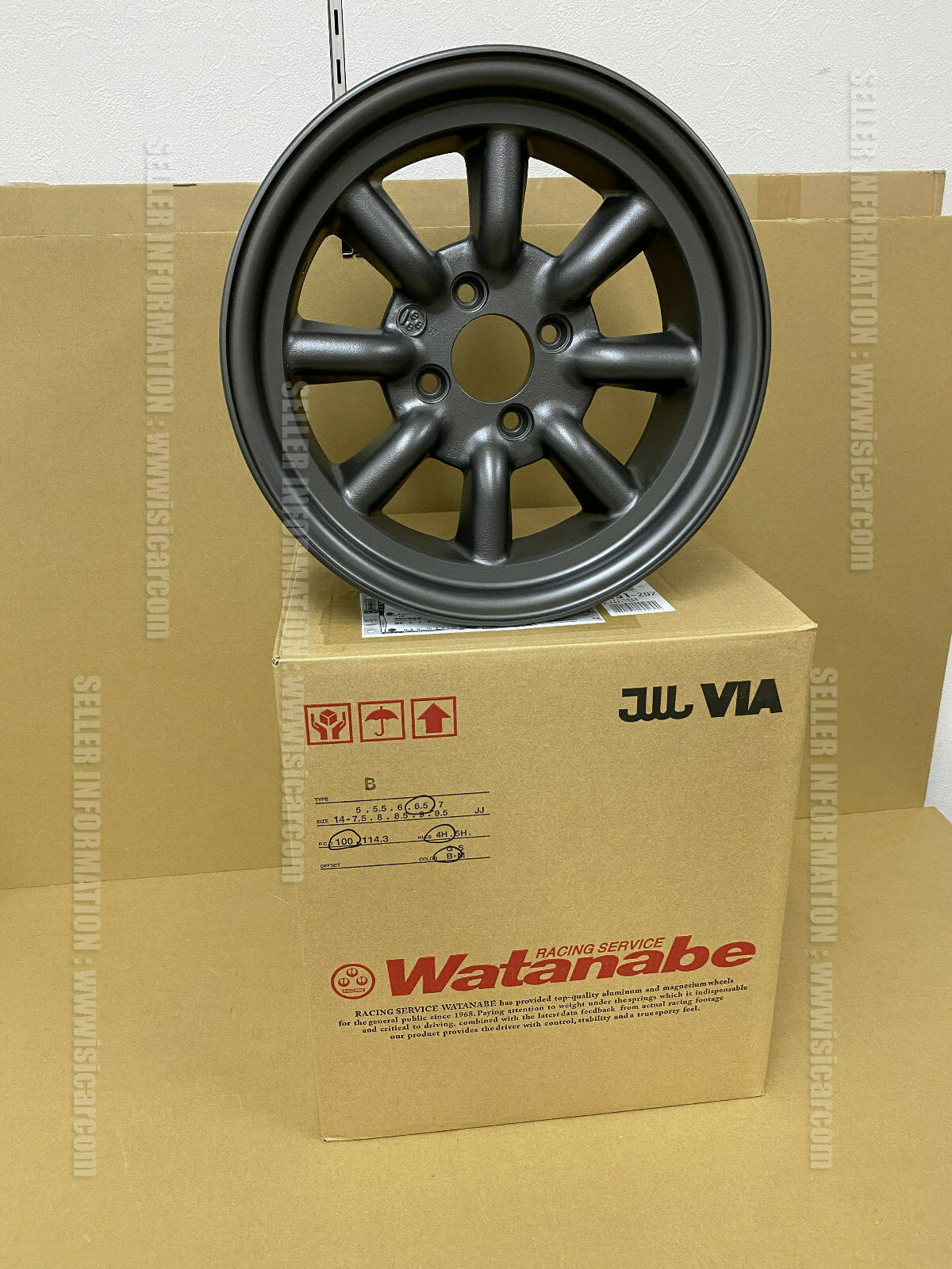 RS WATANABE EIGHT SPOKE B-TYPE WHEEL X1 PC 14x6.5 +14.5 PCD 4x100 ...