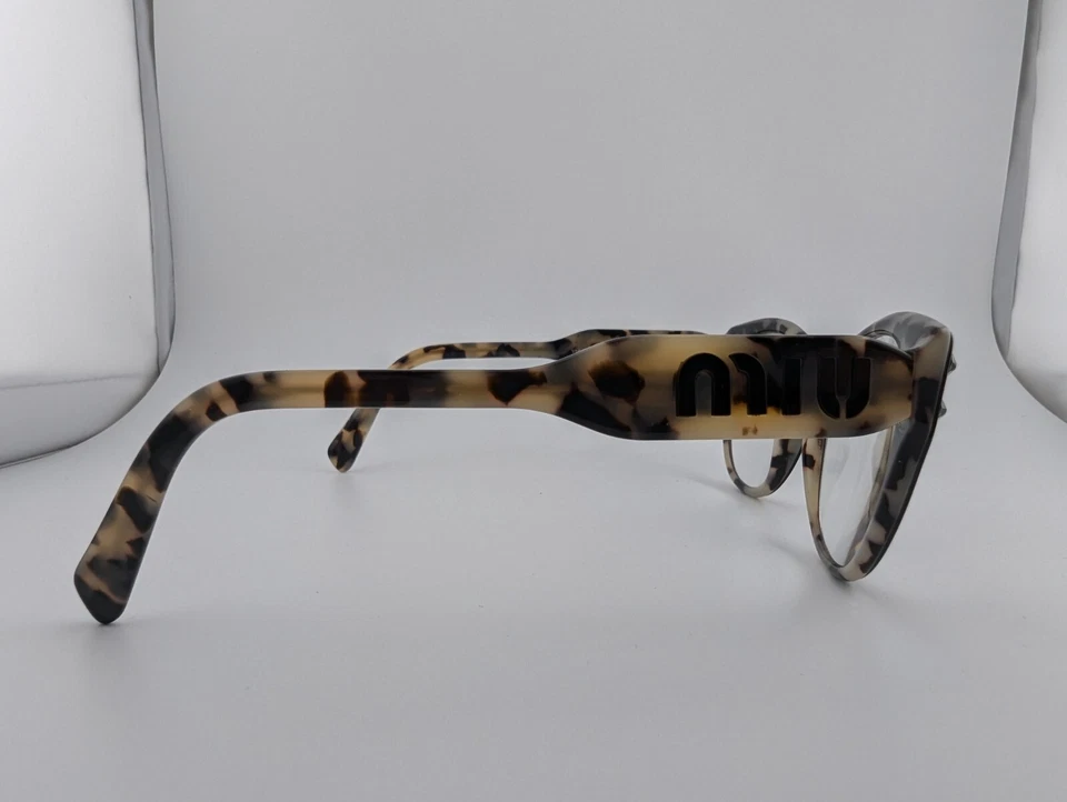 Solo monturas de gafas MIU MIU, VMU 02R, 52-18-140, ROK-1O1, negro/blanco, Italia Foto 4 de 4