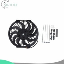 Black Universal 12 Inch Radiator Condenser Cooling Fan Assembly Car Electric