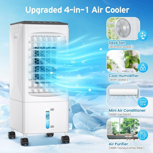 Condizionatore Portatile Raffreddatore D'Aria 5.5L Senza Tubo, 4 in 1 Raffreddat - Foto 2 di 11