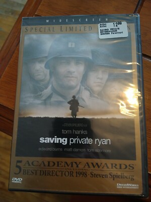 Saving Private Ryan (DVD, 1999) Hanks Steven Spielberg (DIR) Brand New Sealed!!