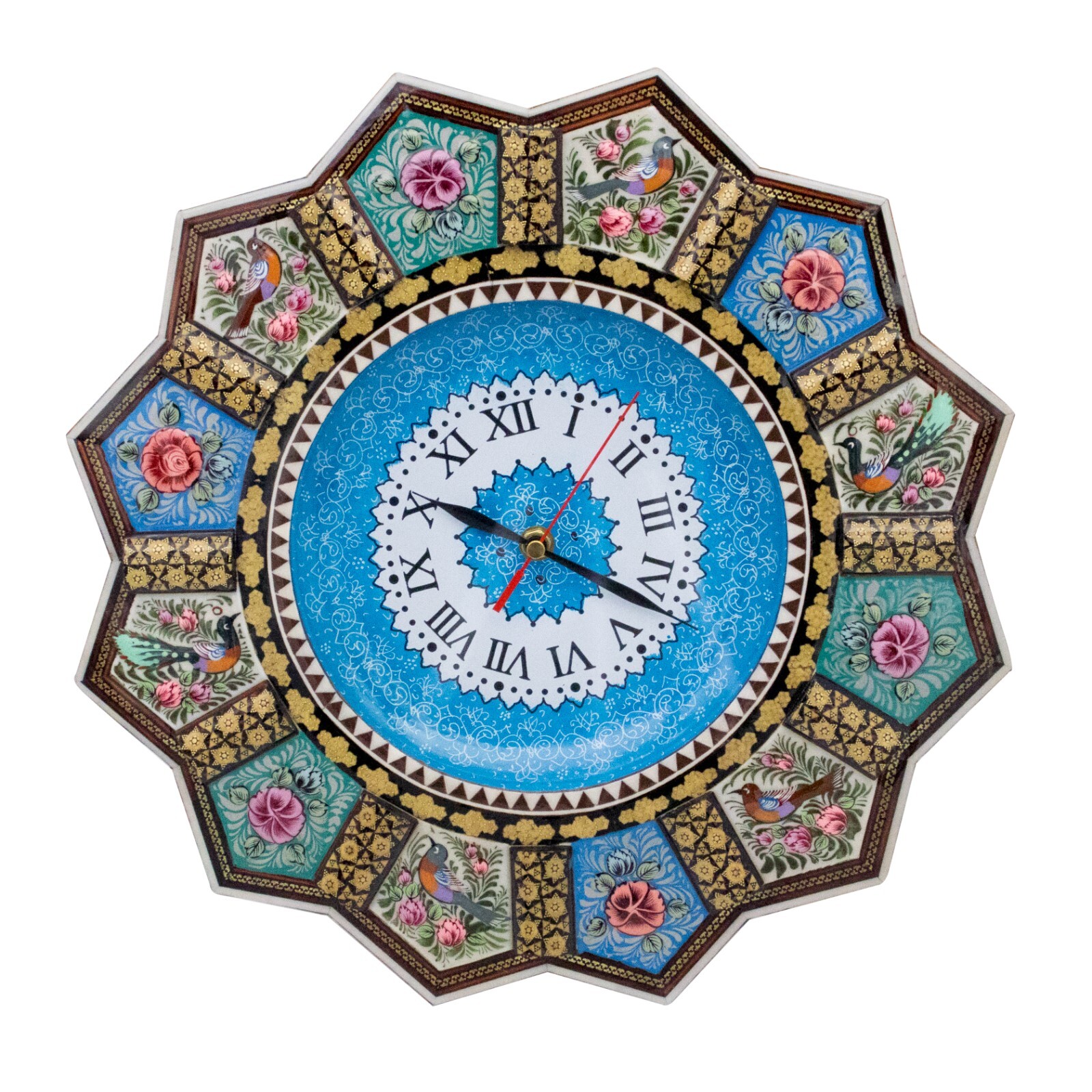 Handmade Antique Art Wall Clock - type 2 - size 14"