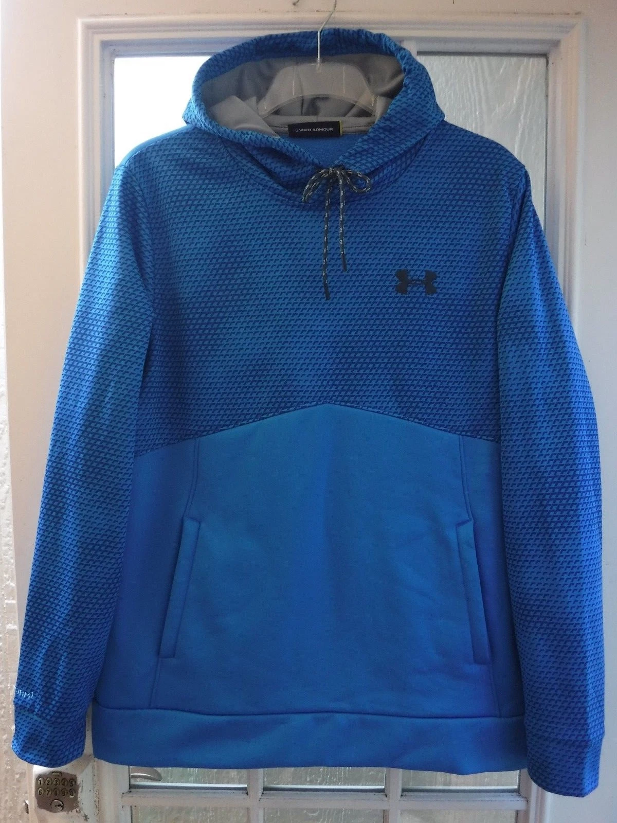 Under Armour Storm Loose Blue Hoodie Fleece Lined Sweatshirt Men L